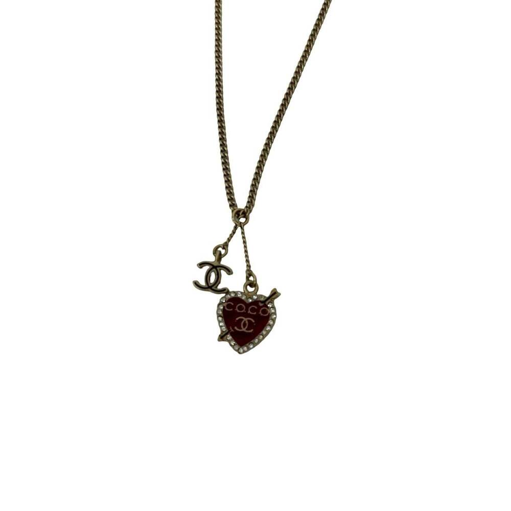 CHANEL Authentic Red Logo Necklace - Picture 4 of 6